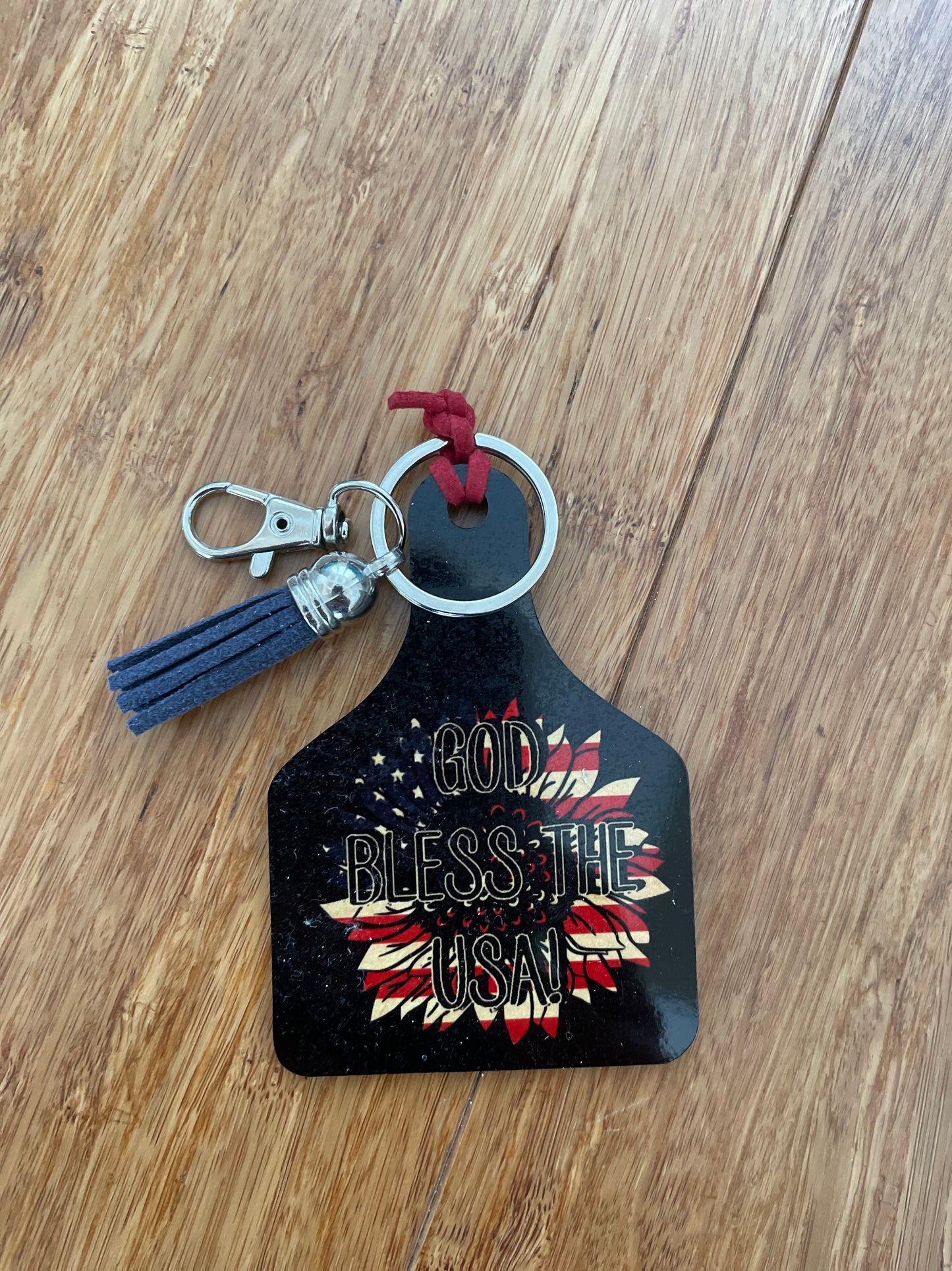 Cow Tag Keychain