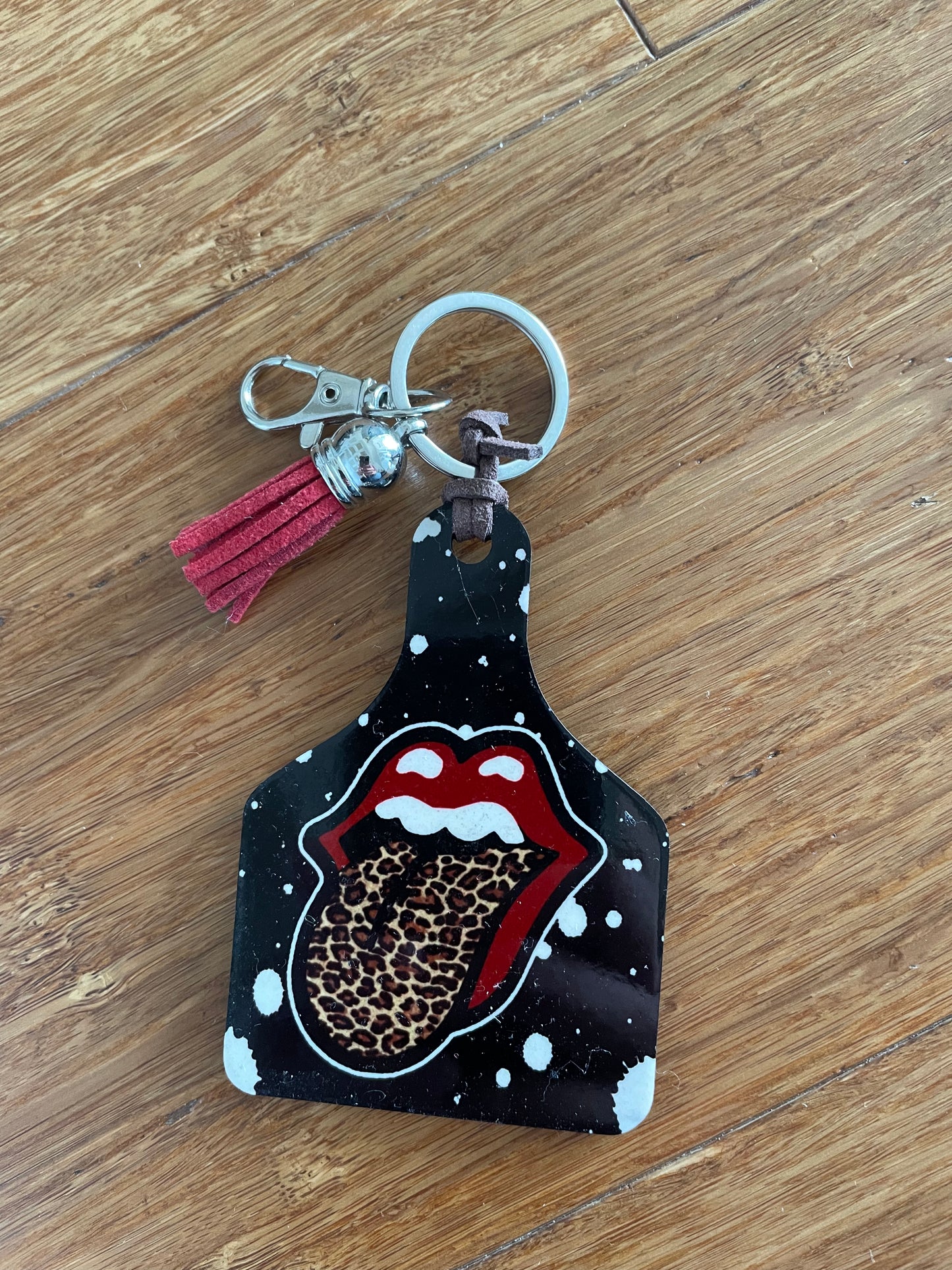 Cow Tag Keychain